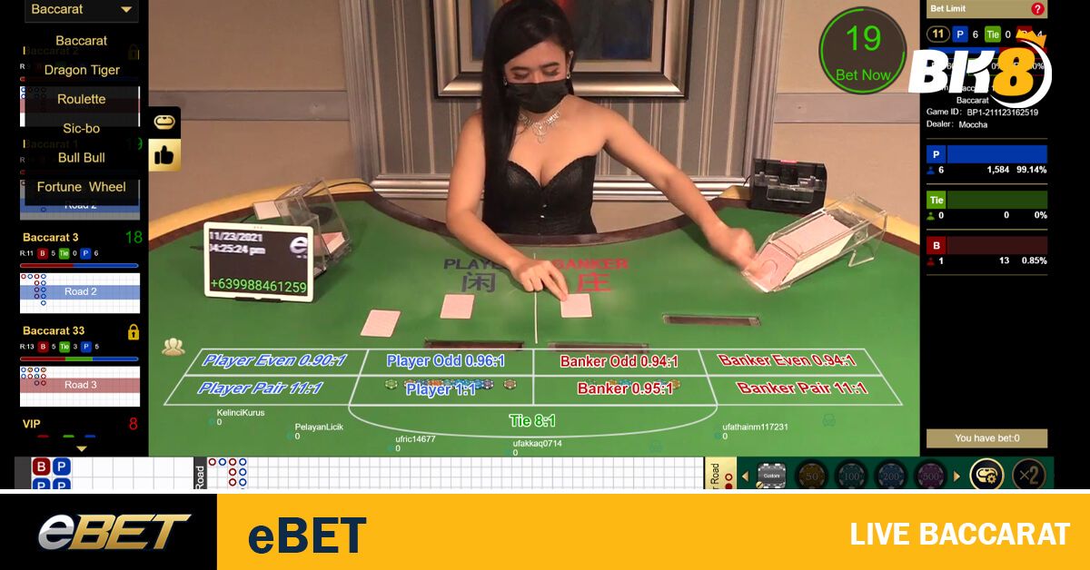 ebet Live Baccarat